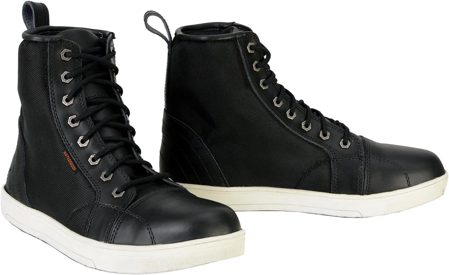Milwaukee Leather Men's Motorcycle Reinforced Street Biker Casual Riding Shoes Leather Suede Canvas - 9