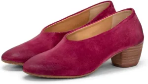 MOOMMO Women Chunky Stacked Heel Loafers Suede Round Toe Loafer Pumps Vintage 2 inch Block Heel Dress Shoes Slip on Closed Toe Loafer Heels Office Ladies Casual Comfort Cute Retro 4-11 M US
