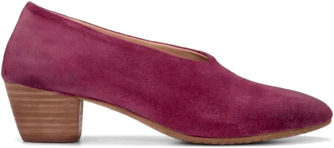 MOOMMO Women Chunky Stacked Heel Loafers Suede Round Toe Loafer Pumps Vintage 2 inch Block Heel Dress Shoes Slip on Closed Toe Loafer Heels Office Ladies Casual Comfort Cute Retro 4-11 M US