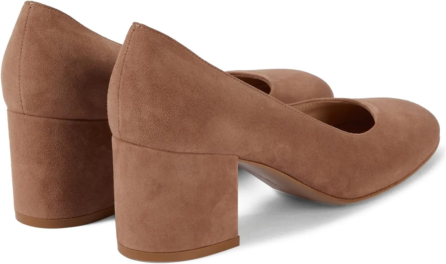 MOOMMO Women Classic Chunky Block Heel Suede Pumps Round Closed Toe Slip On 2" Low Thick Heels Dress Shoes Matte Patent Spring Fashion Office Ladies Work Pump Basic Shoe Elegant Wedding 4-11 M US