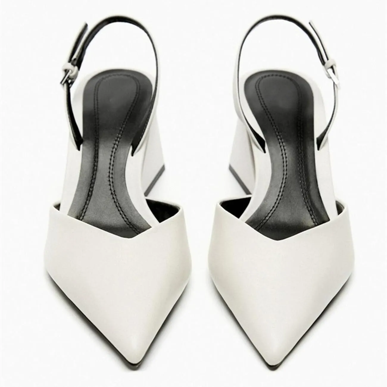 MRKEWUNEY Elegant Womens Slingback Mary Janes Chunky Heel Pumps