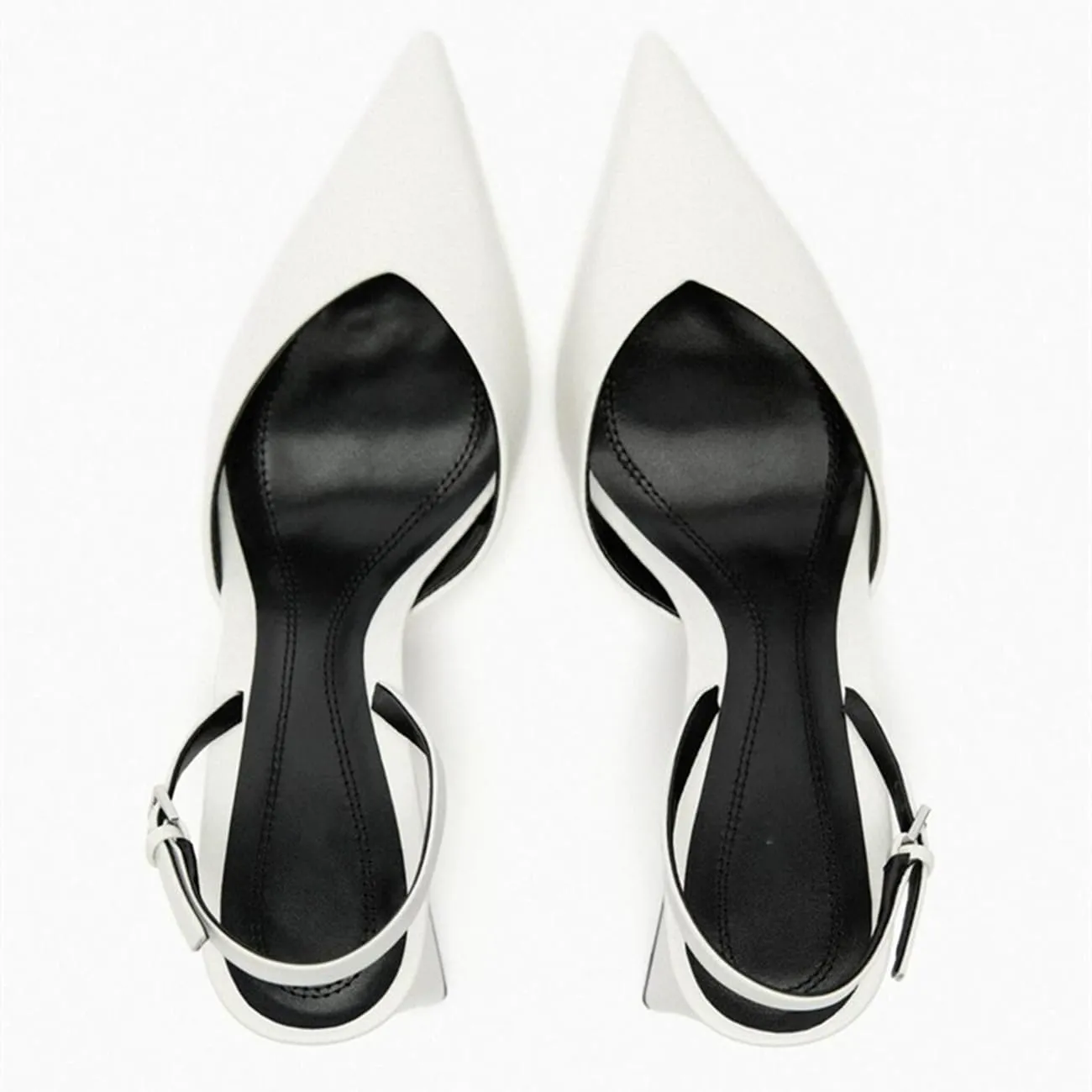 MRKEWUNEY Elegant Womens Slingback Mary Janes Chunky Heel Pumps