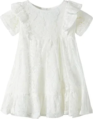 Mud Kingdom Girls Lace Dress Lightweight Party Elegant with Zipper