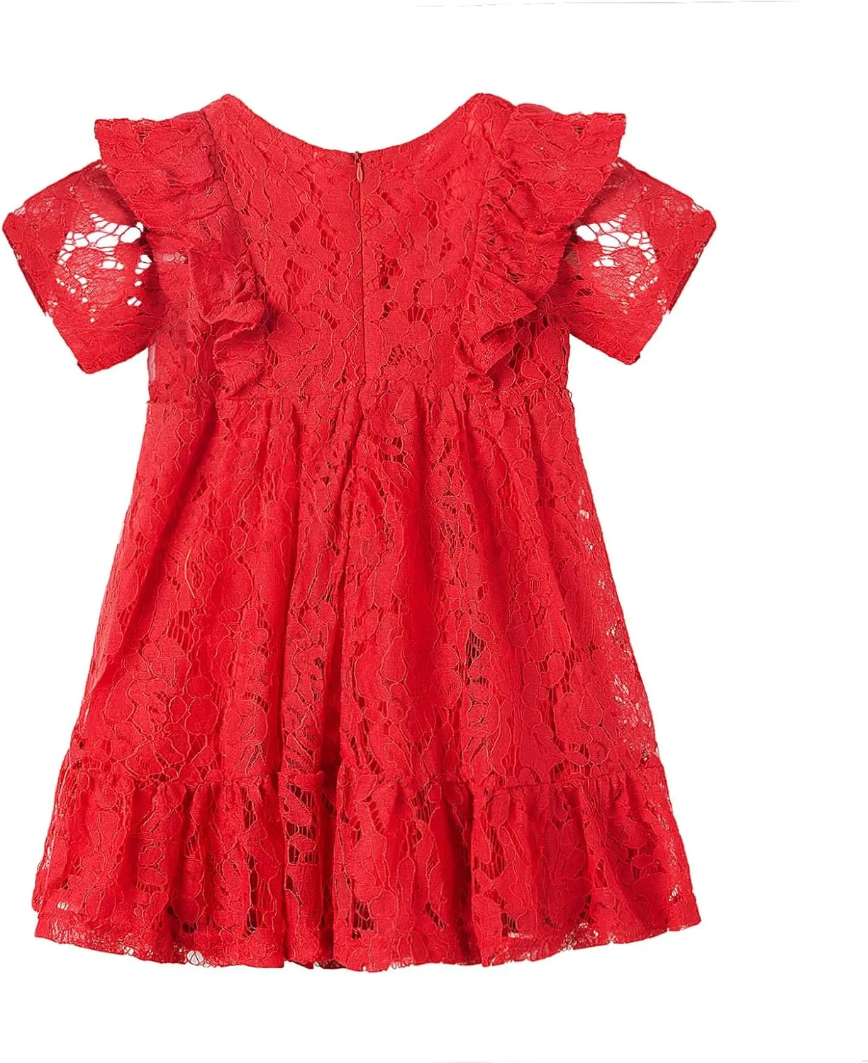 Mud Kingdom Girls Lace Dress Lightweight Party Elegant with Zipper