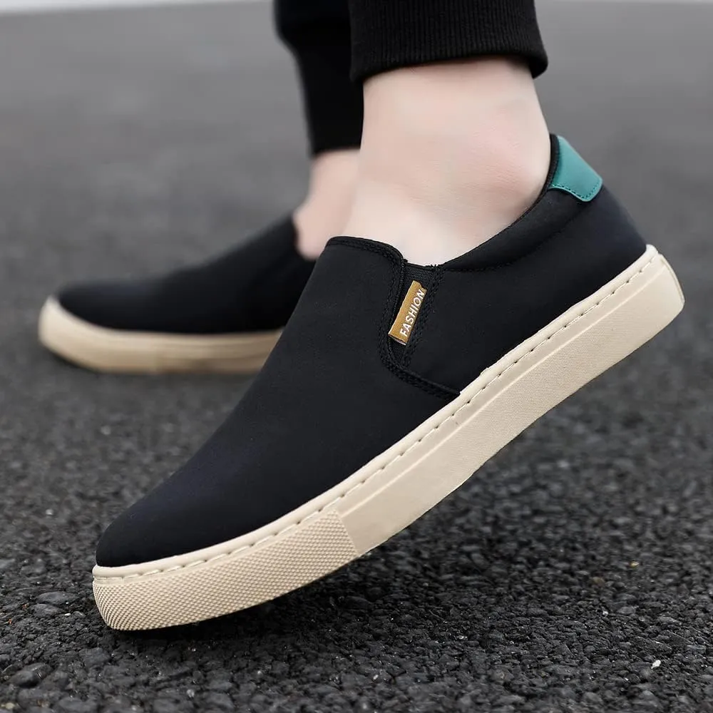 New Large Size Men's Shoes Ice Silk Canvas Shoes Slip-on Casual Shoes