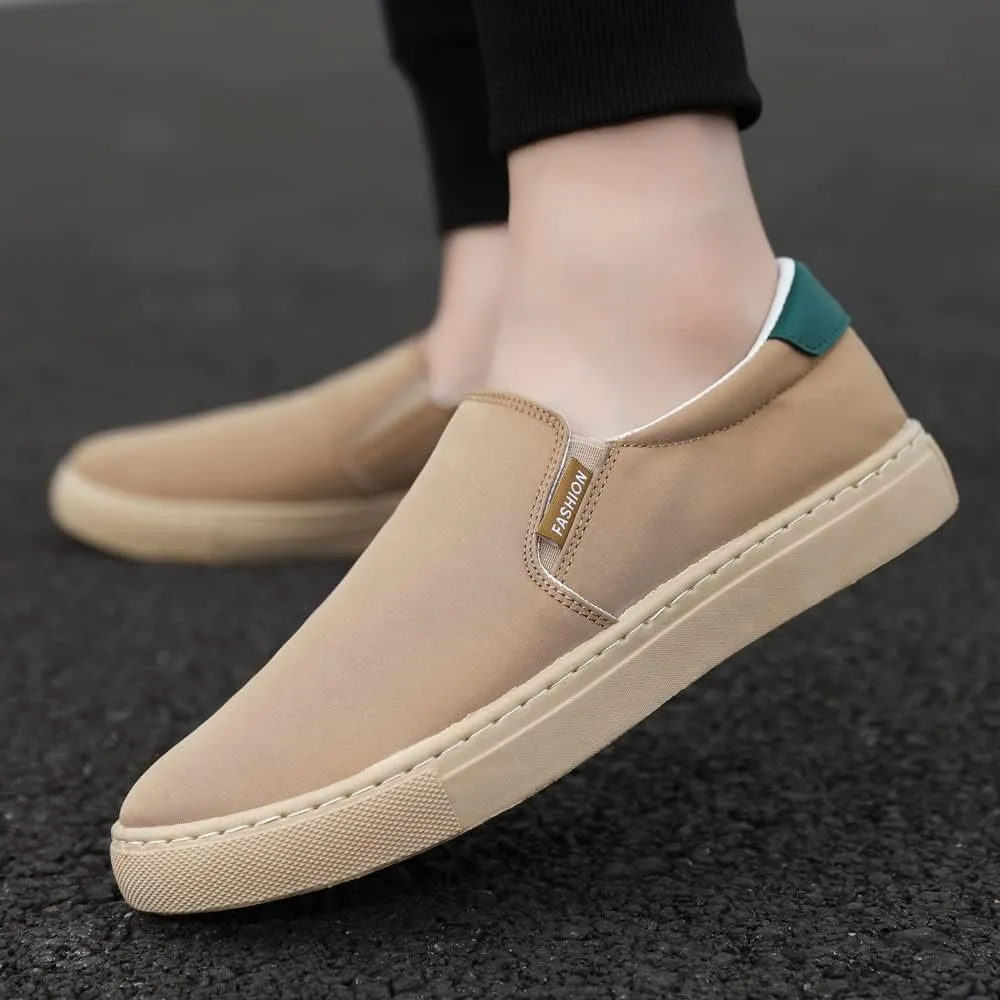 New Large Size Men's Shoes Ice Silk Canvas Shoes Slip-on Casual Shoes