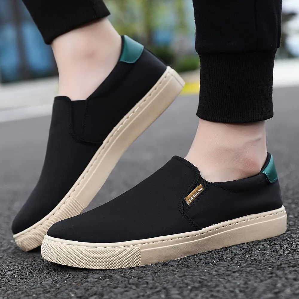 New Large Size Men's Shoes Ice Silk Canvas Shoes Slip-on Casual Shoes
