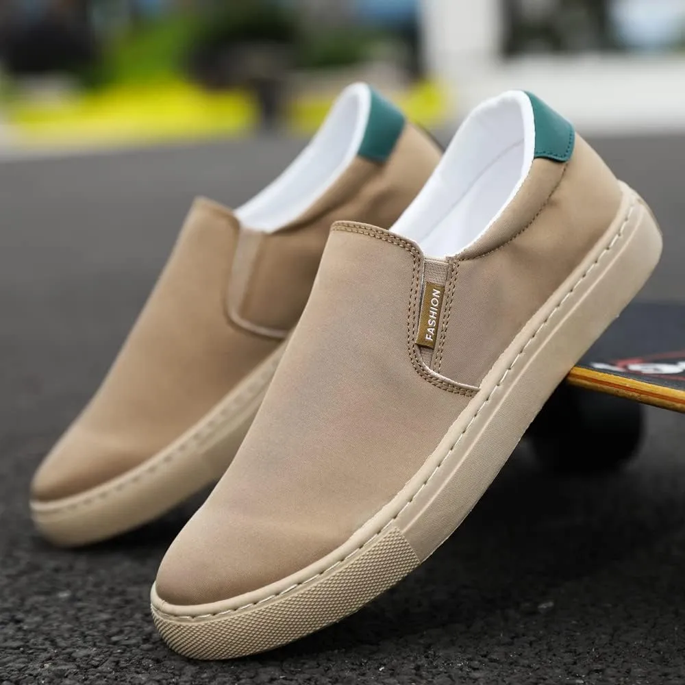 New Large Size Men's Shoes Ice Silk Canvas Shoes Slip-on Casual Shoes