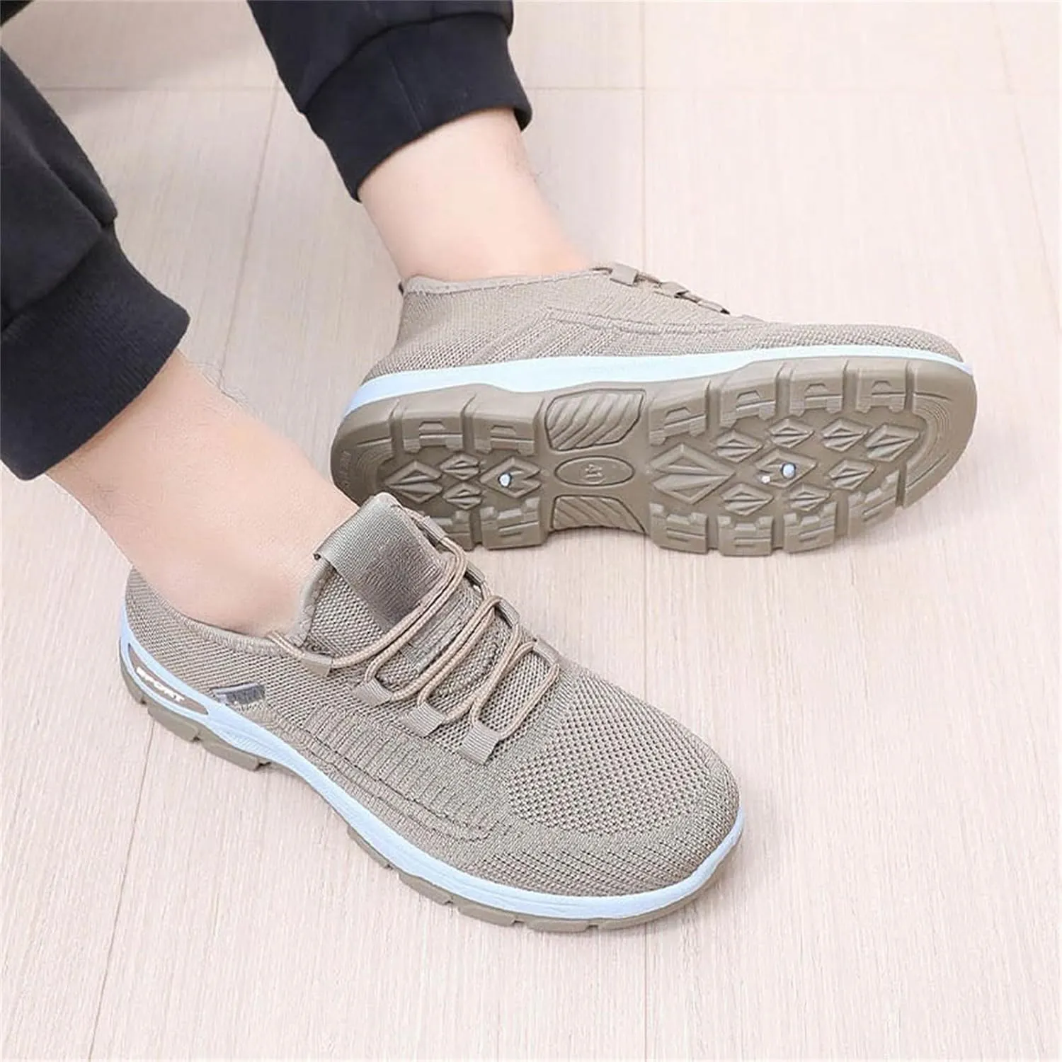 Orthopedic Shoes Slip On Mesh Breathable Wide Toe Box Sneakers Arch Support Non-Slip Walking Sneakers Gym Tennis Athletic Workout Trainer Comfortable Diabetes Shoes