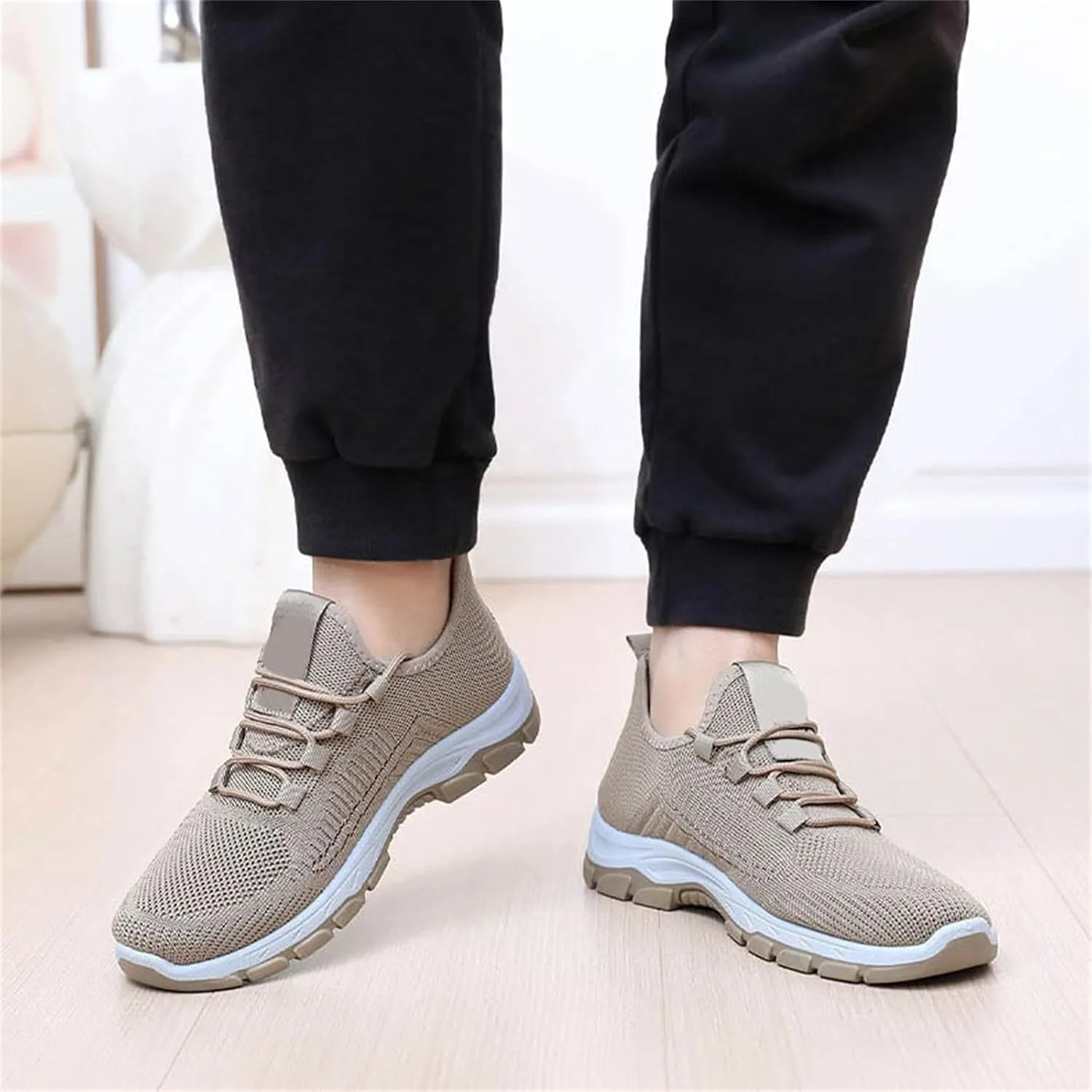 Orthopedic Shoes Slip On Mesh Breathable Wide Toe Box Sneakers Arch Support Non-Slip Walking Sneakers Gym Tennis Athletic Workout Trainer Comfortable Diabetes Shoes