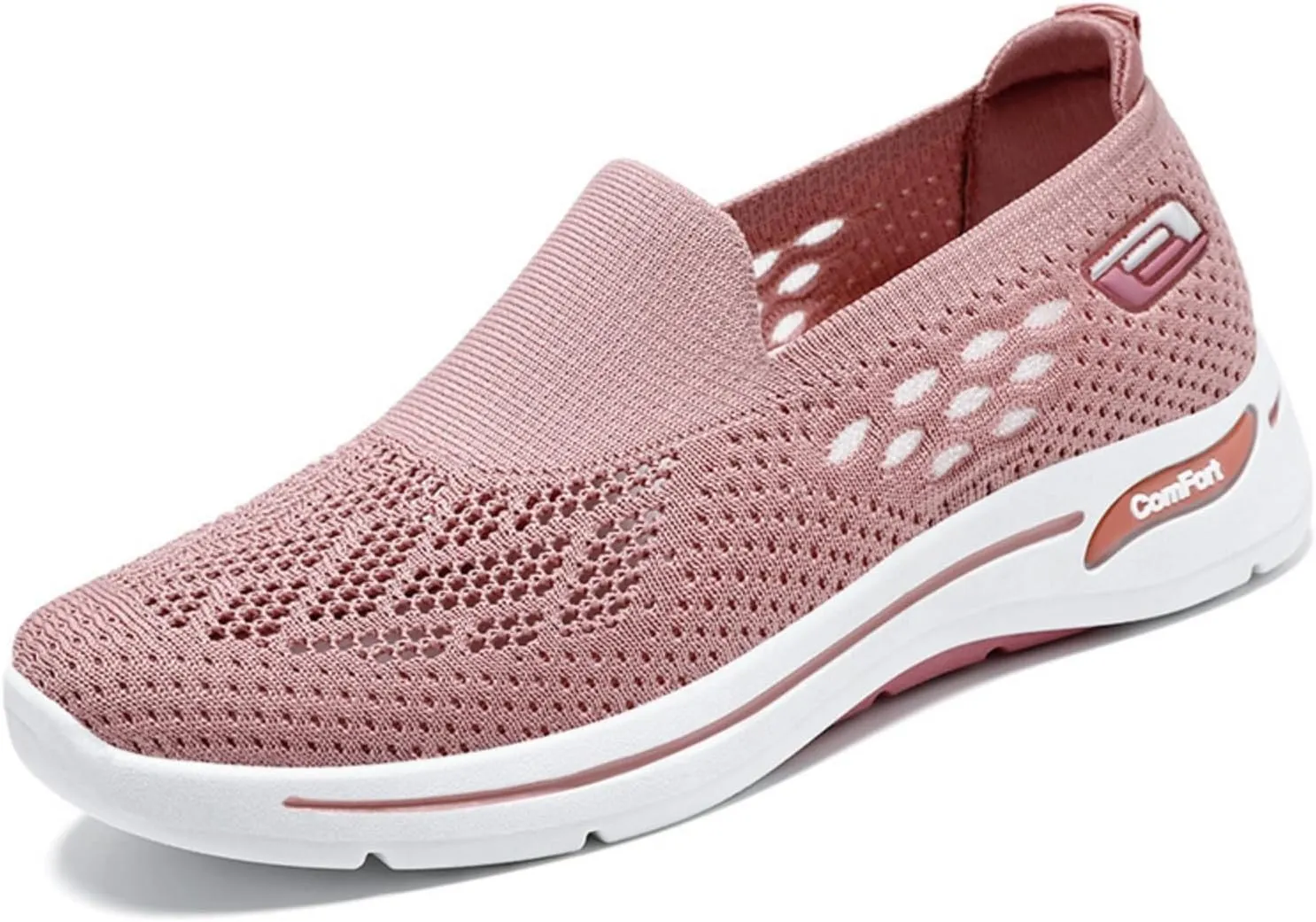 Orthopedic Sneakers for Women Summer Breathable Mesh Hollow Out Slip On Walking Shoes Casual Lightweight Soft Sole Outdoor Sports Sneakers with Arch Support