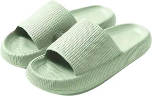 Pillow Slippers for Women and Men Non Slip Quick Drying Cloud Slides for Women with Arch Support Pillow Soft Slip On Sandals House Shower Shoes Cloud Sandals Comfy Indoor Outdoor Slides Unisex