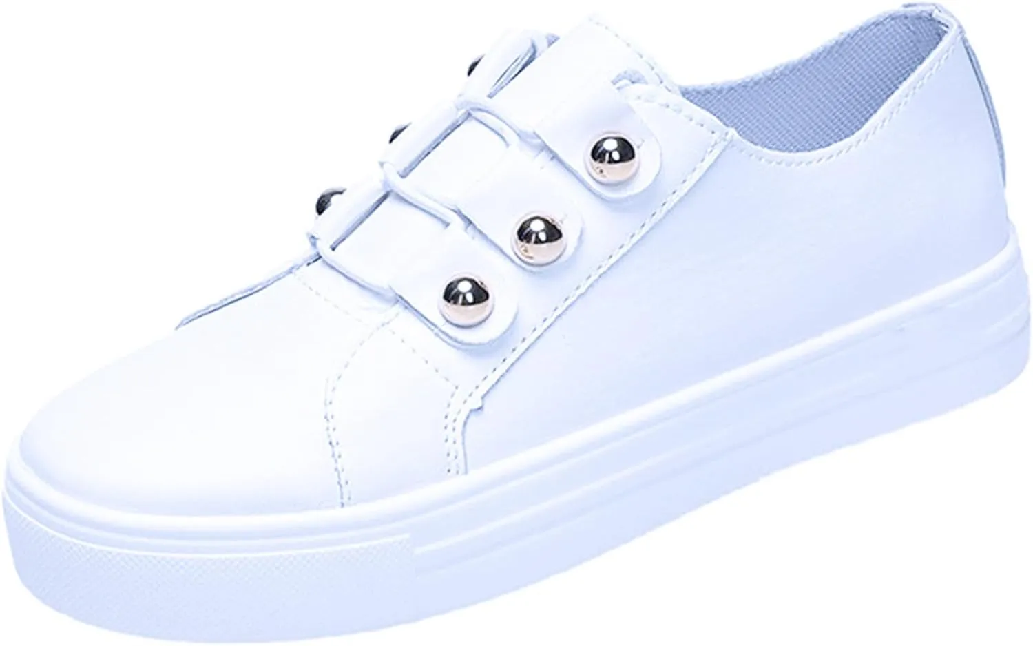 Platform Sneakers for Women Fashion Slip On Canvas Shoes Summer Casual Closed Toe Low Top Walking Flats Loafers Comfortable Breathable Lightweight Sneakers