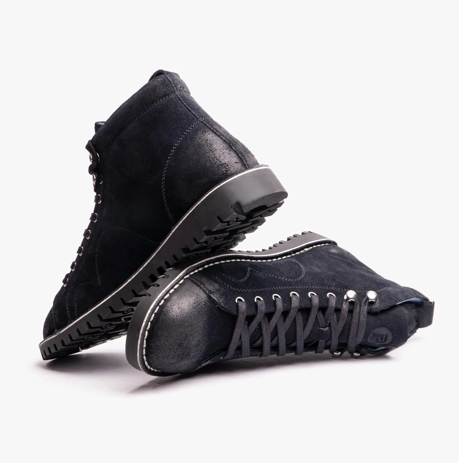 POPPS 1961 Mens Smart Casual 100% Real Leather Ankle Monkey MOD Lace Up Boots