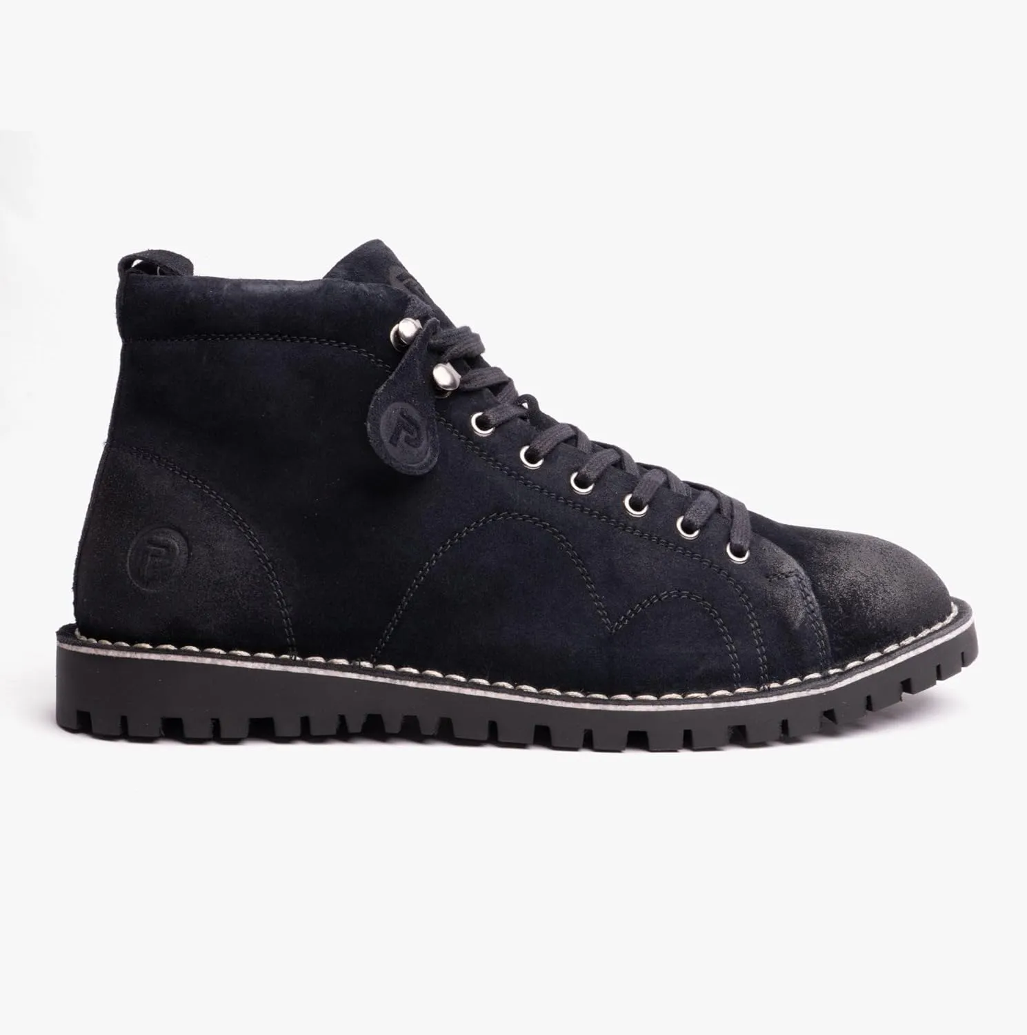 POPPS 1961 Mens Smart Casual 100% Real Leather Ankle Monkey MOD Lace Up Boots