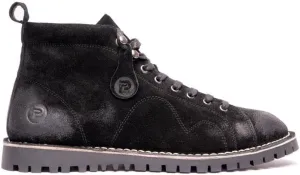 POPPS 1961 Mens Smart Casual 100% Real Leather Ankle Monkey MOD Lace Up Boots