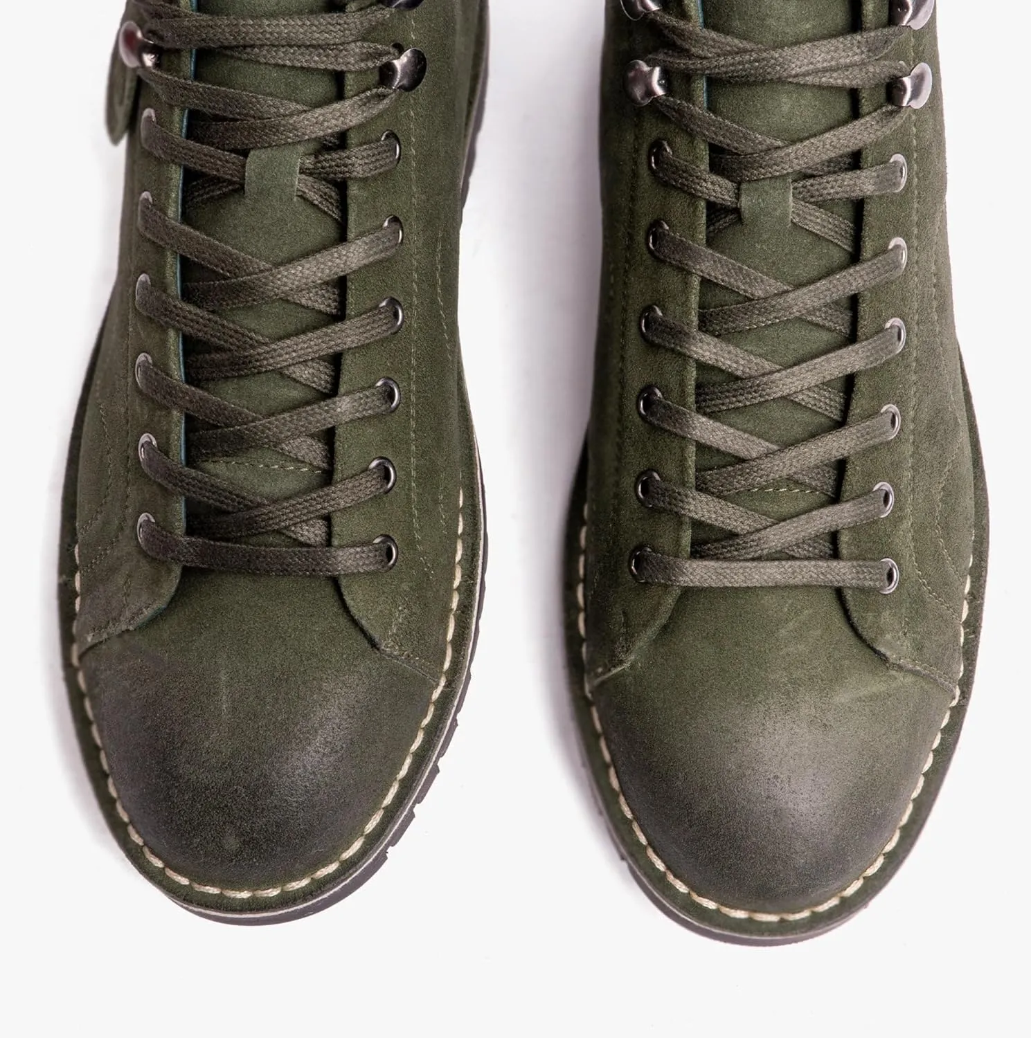POPPS 1961 Mens Smart Casual 100% Real Leather Ankle Monkey MOD Lace Up Boots