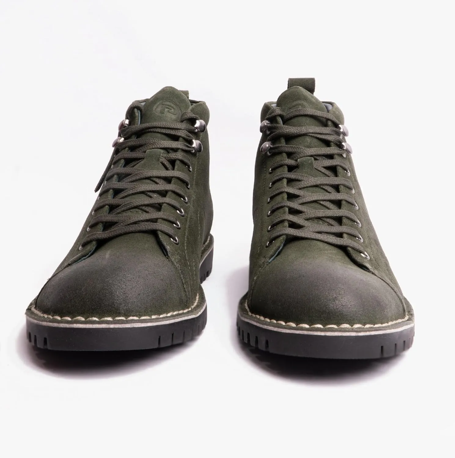 POPPS 1961 Mens Smart Casual 100% Real Leather Ankle Monkey MOD Lace Up Boots