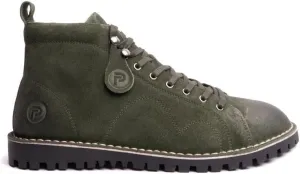 POPPS 1961 Mens Smart Casual 100% Real Leather Ankle Monkey MOD Lace Up Boots