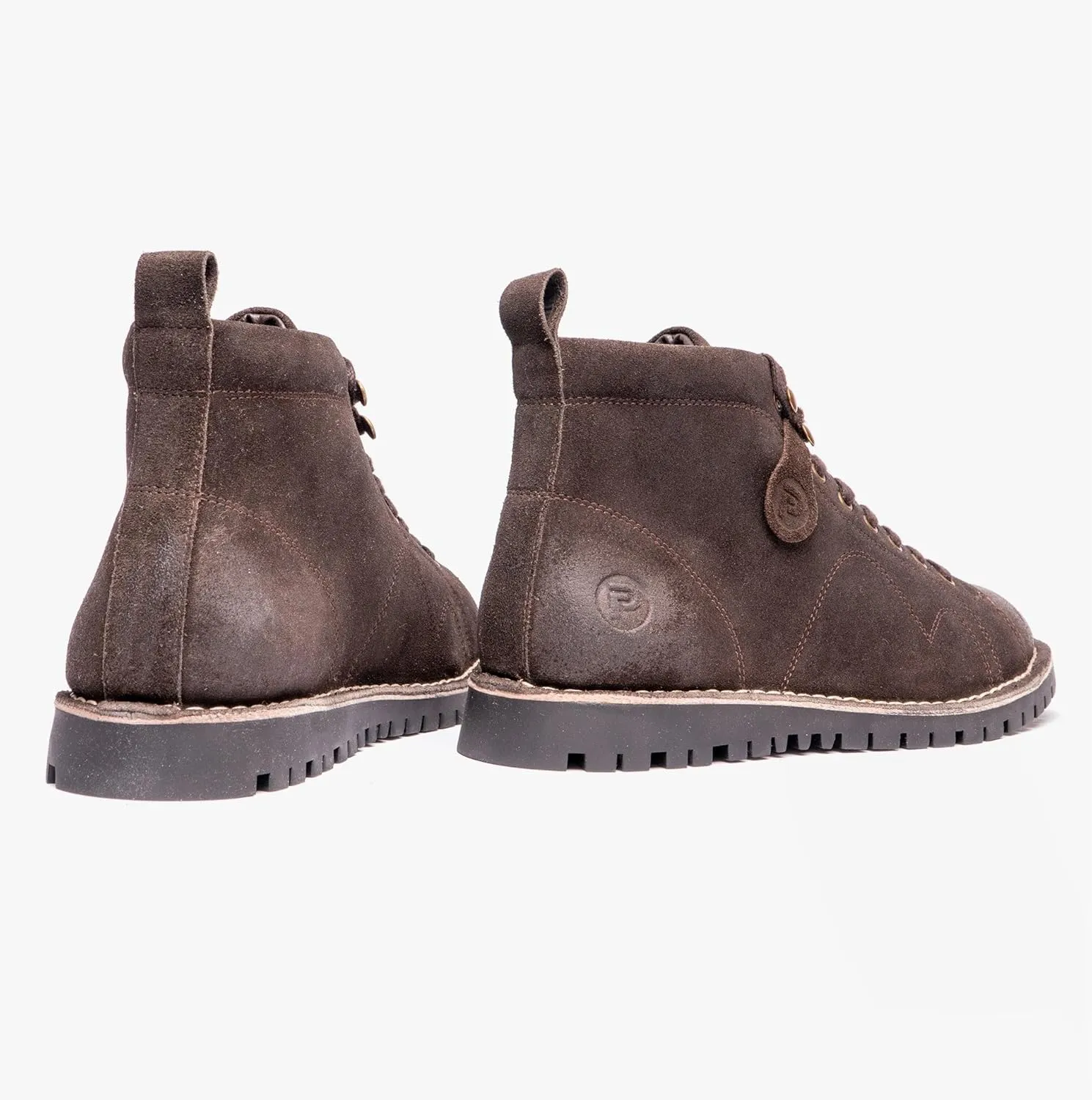 POPPS 1961 Mens Smart Casual 100% Real Leather Ankle Monkey MOD Lace Up Boots