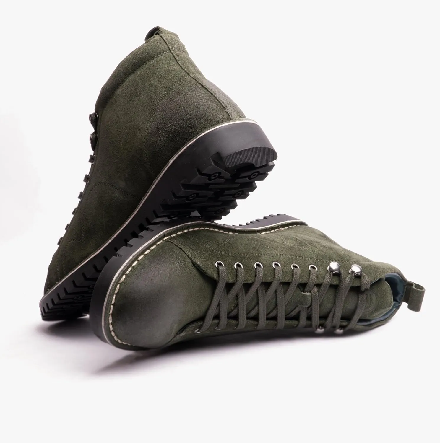 POPPS 1961 Mens Smart Casual 100% Real Leather Ankle Monkey MOD Lace Up Boots