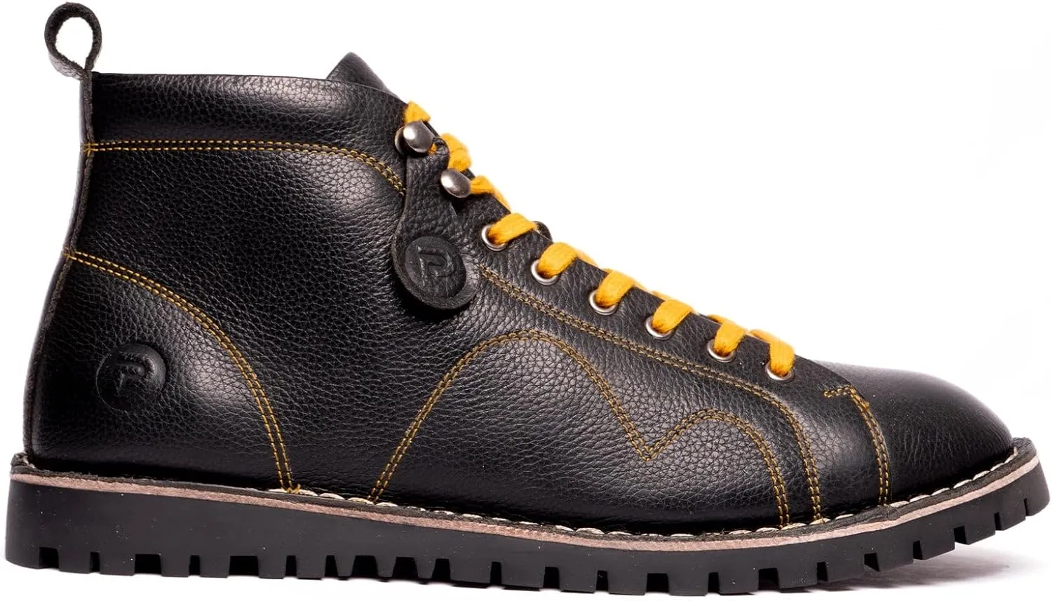 POPPS 1961 Mens Smart Casual 100% Real Leather Ankle Monkey MOD Lace Up Boots