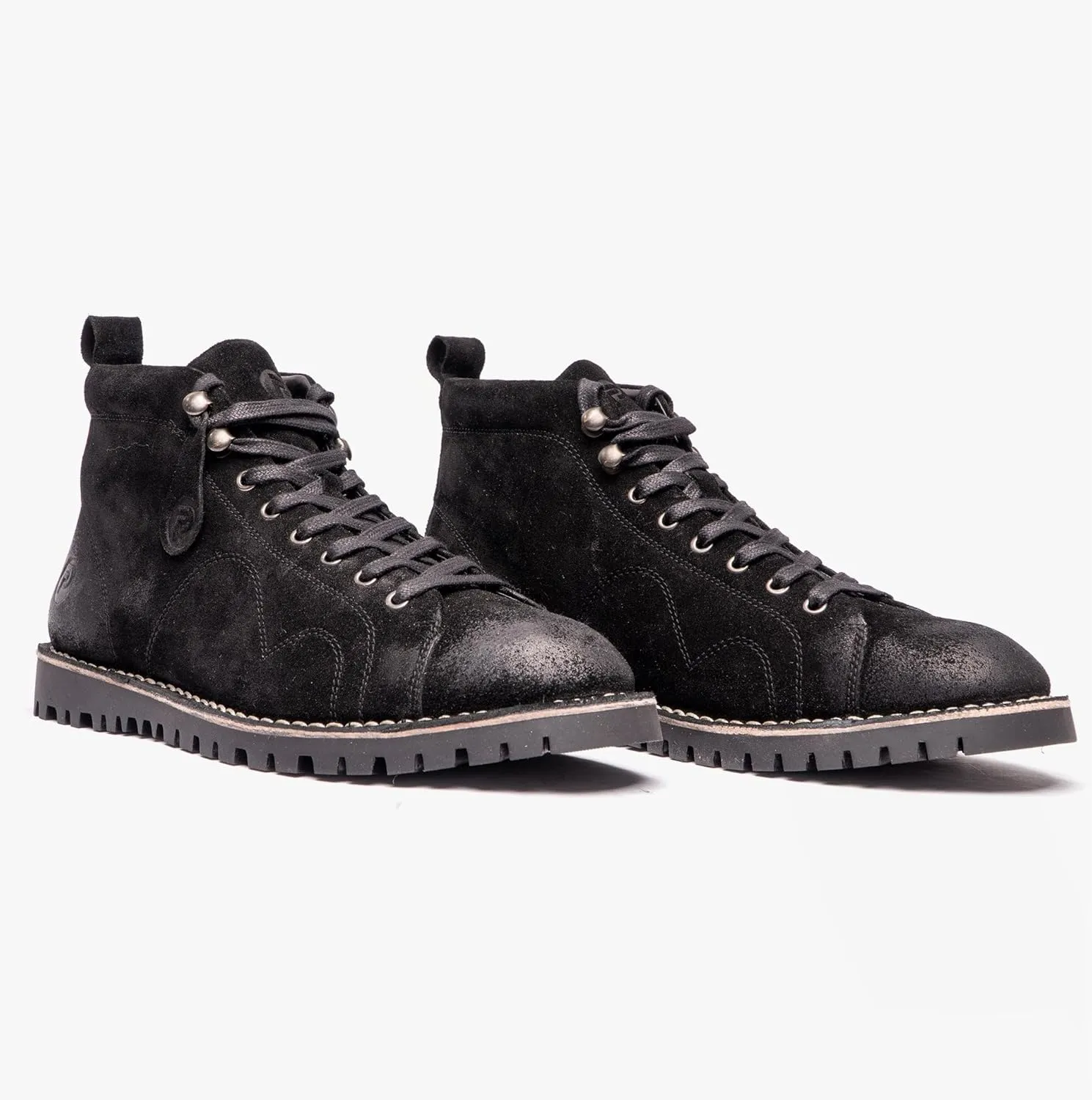 POPPS 1961 Mens Smart Casual 100% Real Leather Ankle Monkey MOD Lace Up Boots