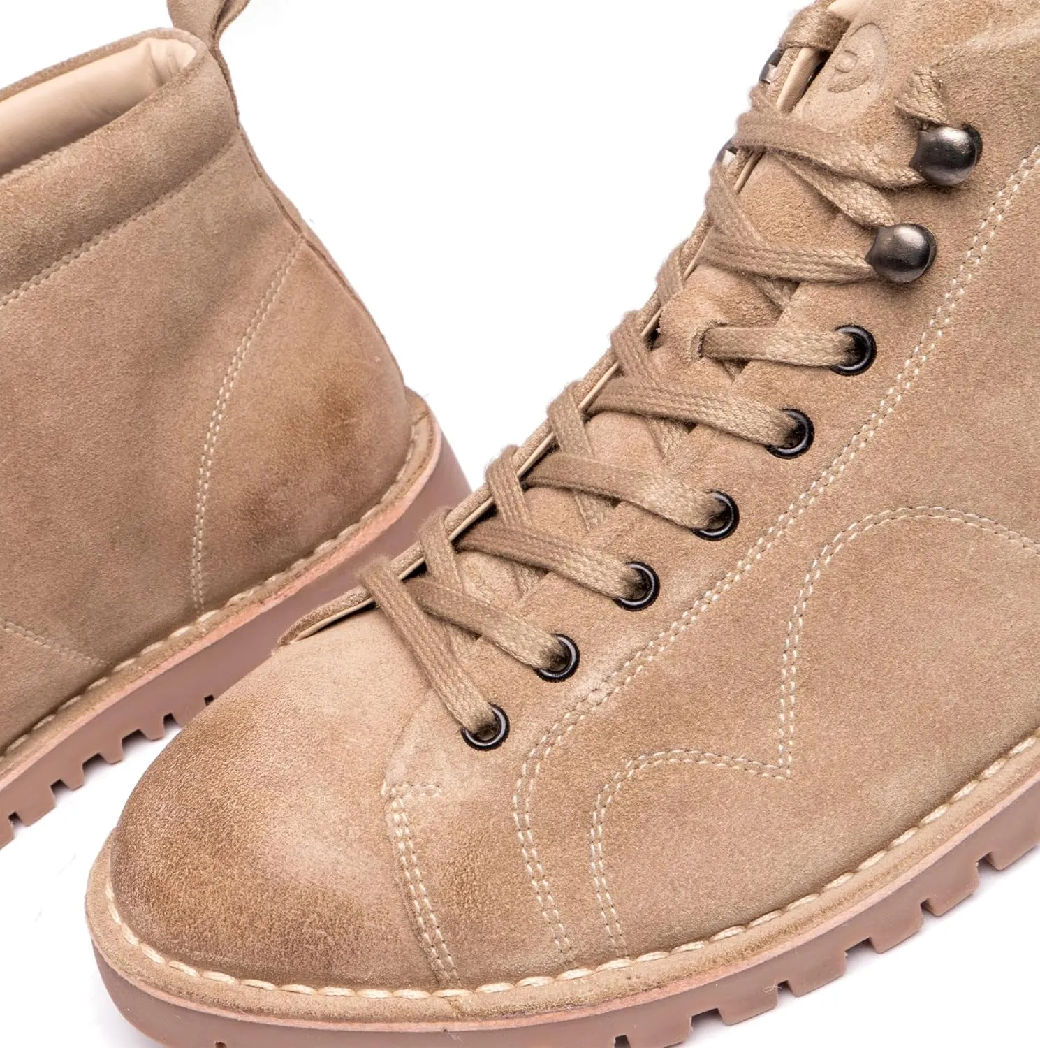 POPPS 1961 Mens Smart Casual 100% Real Leather Ankle Monkey MOD Lace Up Boots