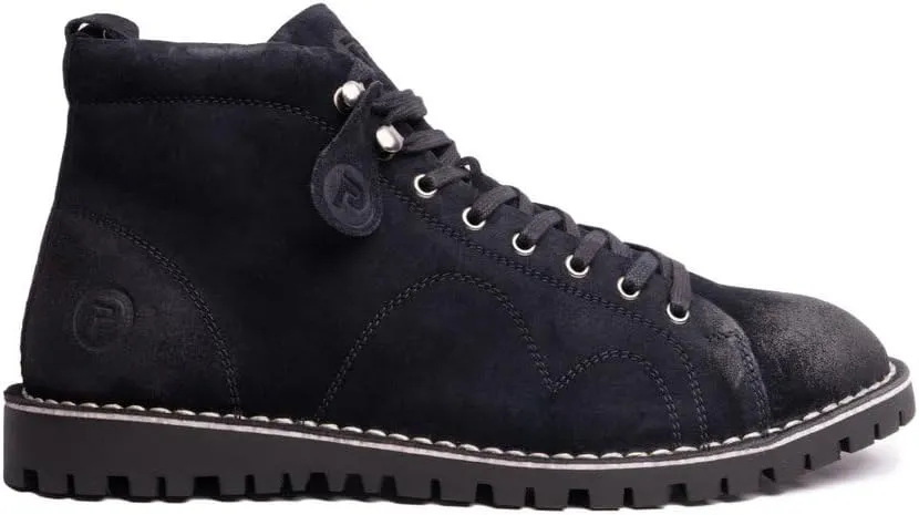POPPS 1961 Mens Smart Casual 100% Real Leather Ankle Monkey MOD Lace Up Boots