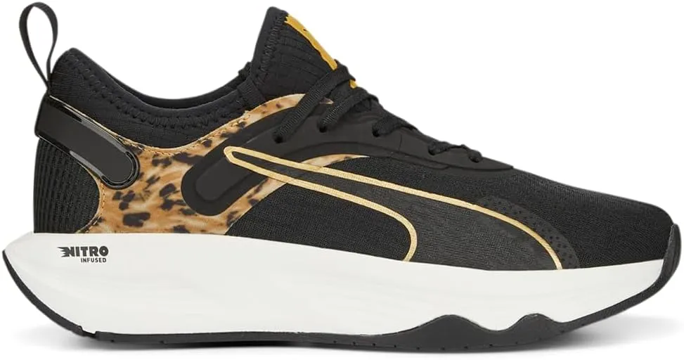 PUMA Womens Pwr Xx Nitro Safari Glam Running Sneakers Shoes - Black - Size 6.5 M