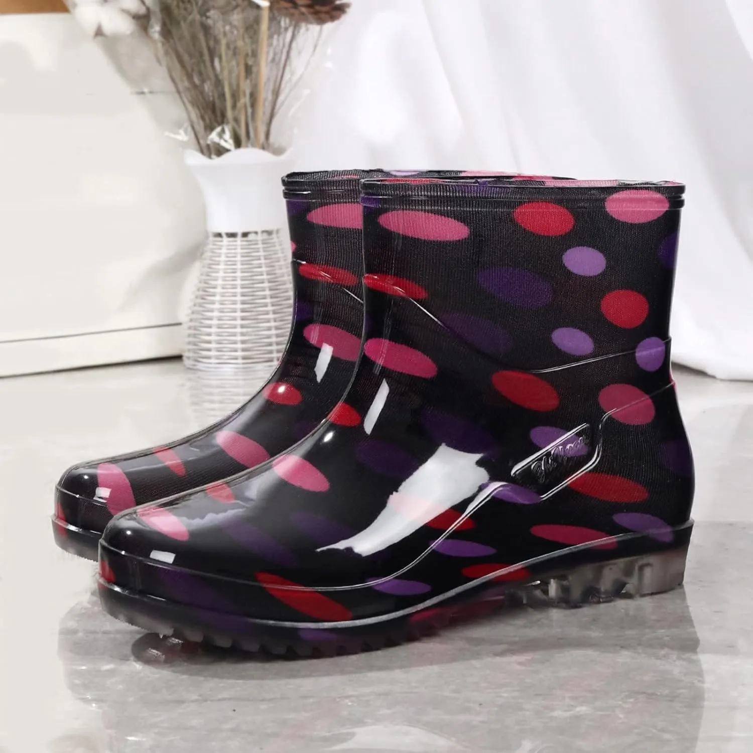 Rain Boots Women Wide Feet Mens Grounded Footwear Small Heel Booties Non Slip Work Barefoot Shoes Women's Mid Calf Rain Boots Waterproof Fashion Womens Chelsea Boots