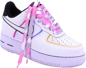 Rainbow Laces Flat Shoelaces Casual Canvas Shoes Kids Adult Colorful Shoelace Print Gradient Rope Lace Shoes Accessories