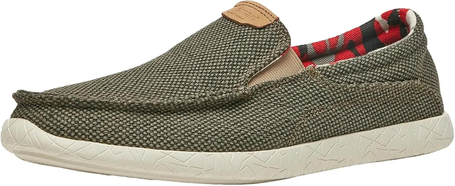 rismart Men's Slip on Loafers Breathable Canvas Casual Sneaker Walking Shoes