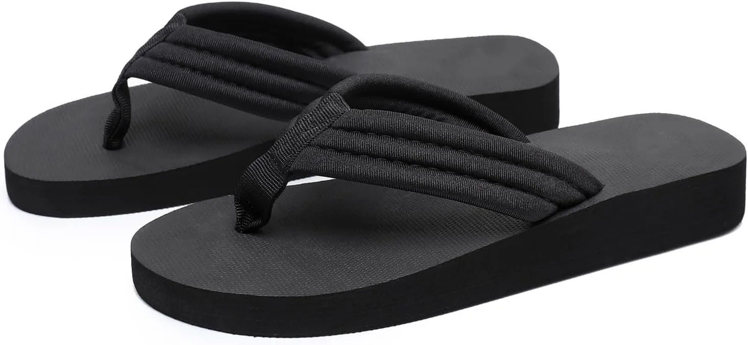Roorsily Womens Flip Flops Fashionable Soft Sole Outdoor Beach Flip Flops Summer Thick Sole Flip Flops for Women