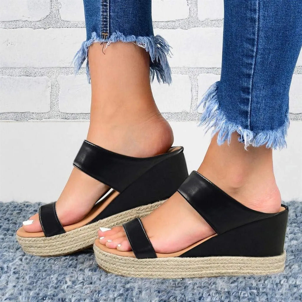 Sandals for Women Dressy Summer, Wedge Sandals for Womens Wedge Platform Sandal Open Toe Casual Comfort Sandals