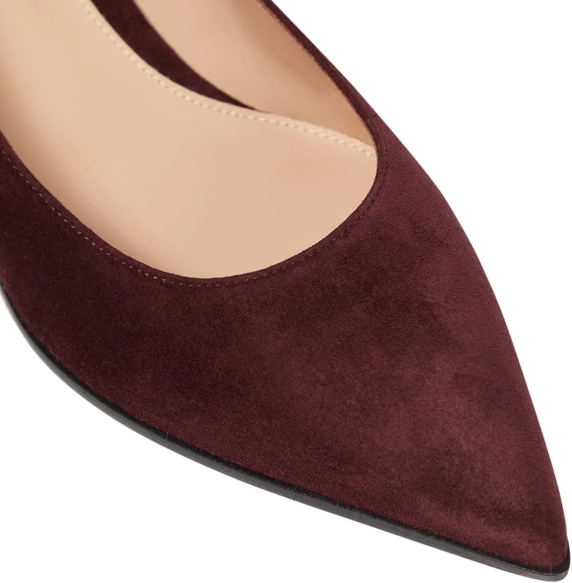SHODENSE Women Classic Chunky Block Heel Suede Pumps Shoes Pointed Closed Toe Dress Sandals Slip On 2" Low Thick Heels Work Shoes Office Ladies Formal Comfort Wedding Party Basic Pumps 4-11 M US