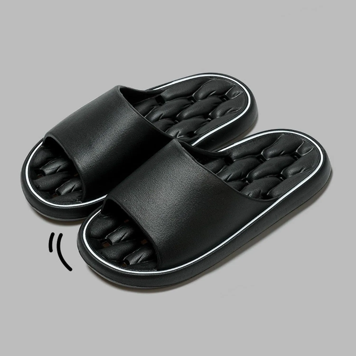 Slippers Same Couple Bathroom for Men and Women Leaking Water Soft Bottom Comfortable Glitter for Women