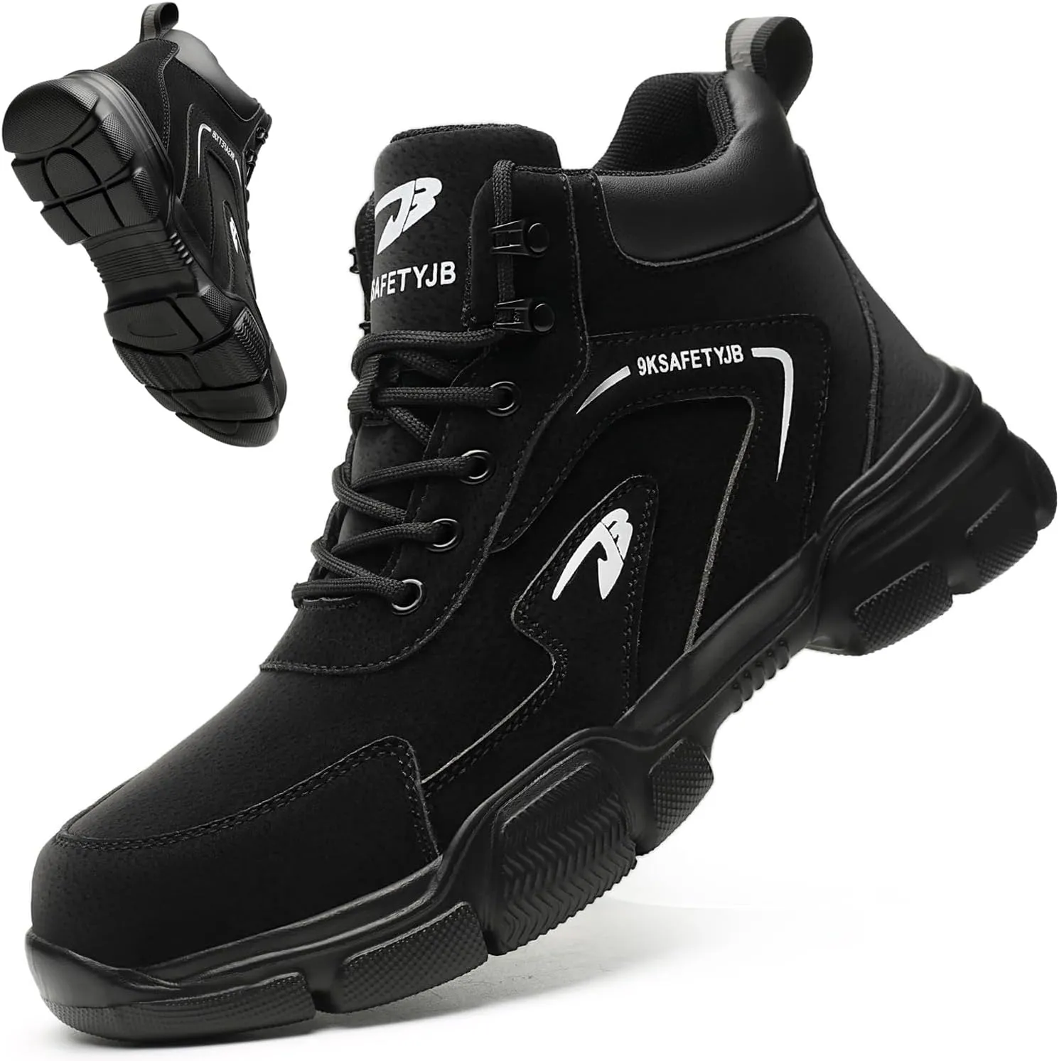 Steel Toe Boots for Men Waterproof Safety Shoes Lightweight Slip Resistant Construction Work Boots Hiking Boots