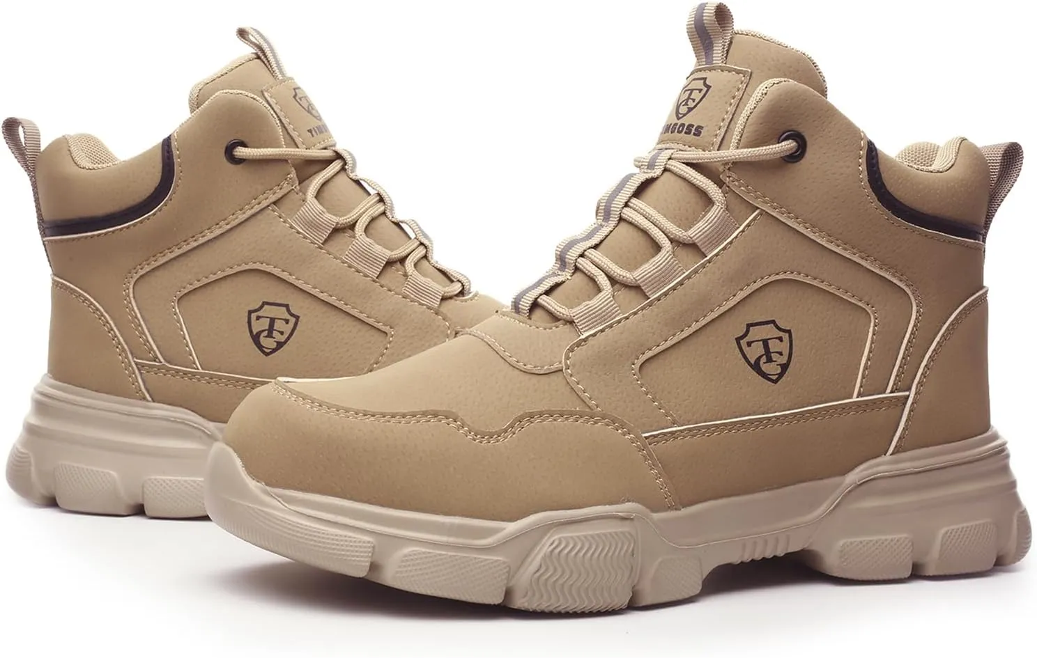 Steel Toe Boots for Men Waterproof Safety Shoes Lightweight Slip Resistant Construction Work Boots Hiking Boots