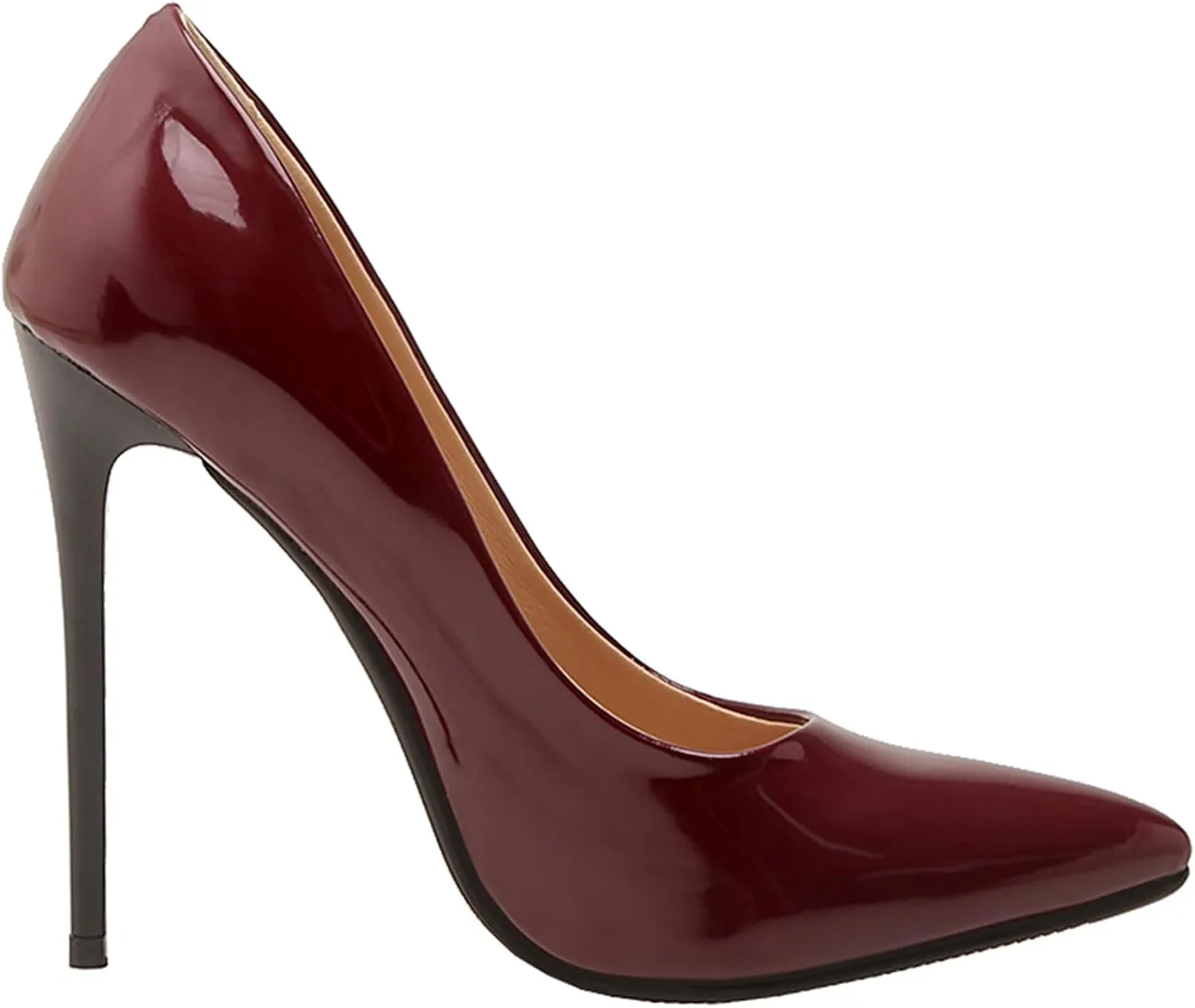 Stiletto Heels Womens Pointed Toe Patent Elegant Pumps