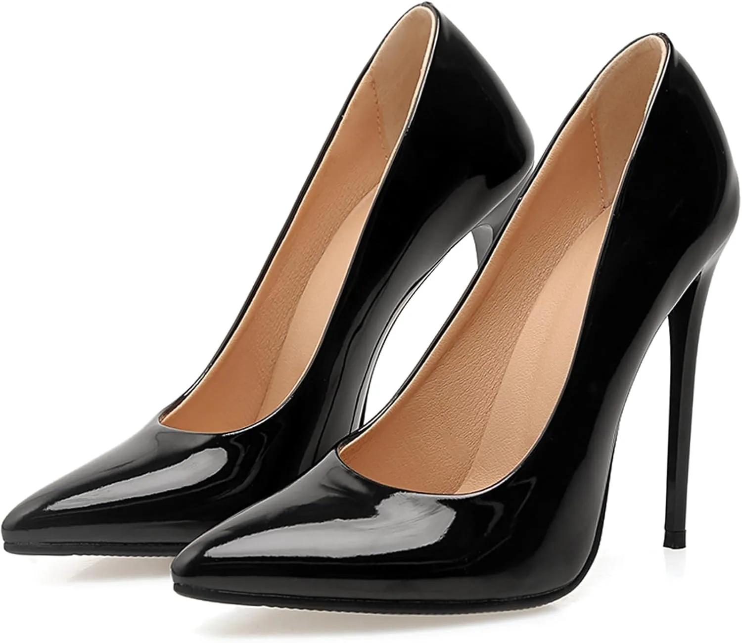 Stiletto Heels Womens Pointed Toe Patent Elegant Pumps