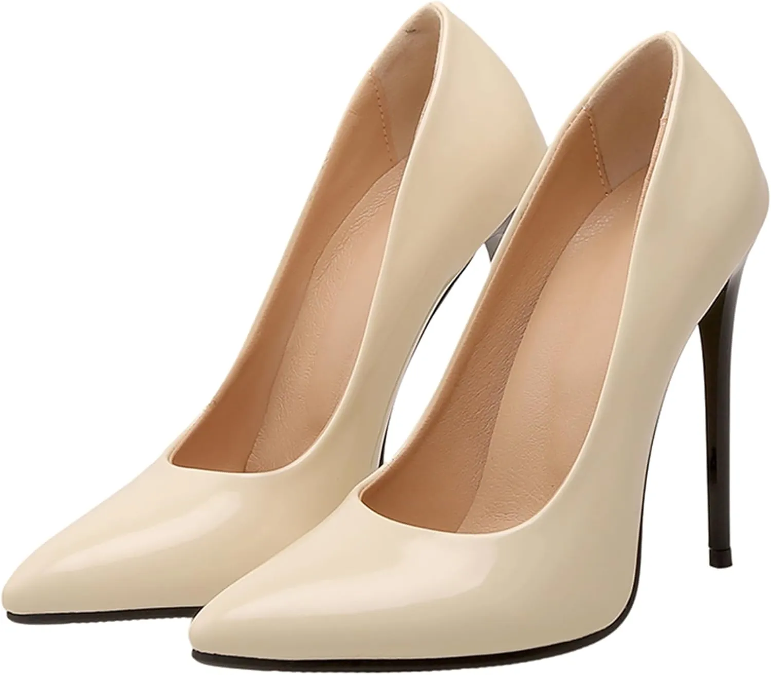 Stiletto Heels Womens Pointed Toe Patent Elegant Pumps
