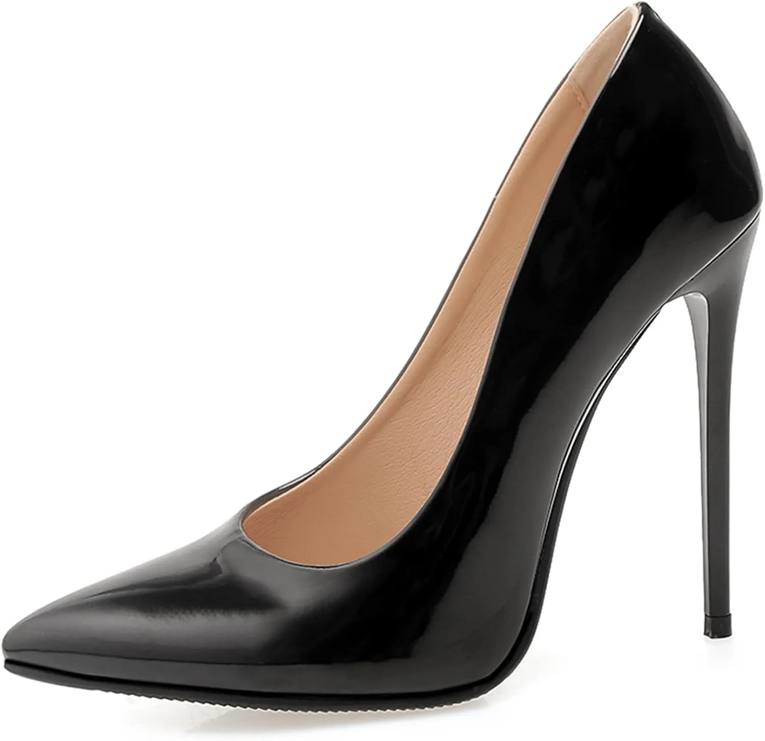 Stiletto Heels Womens Pointed Toe Patent Elegant Pumps