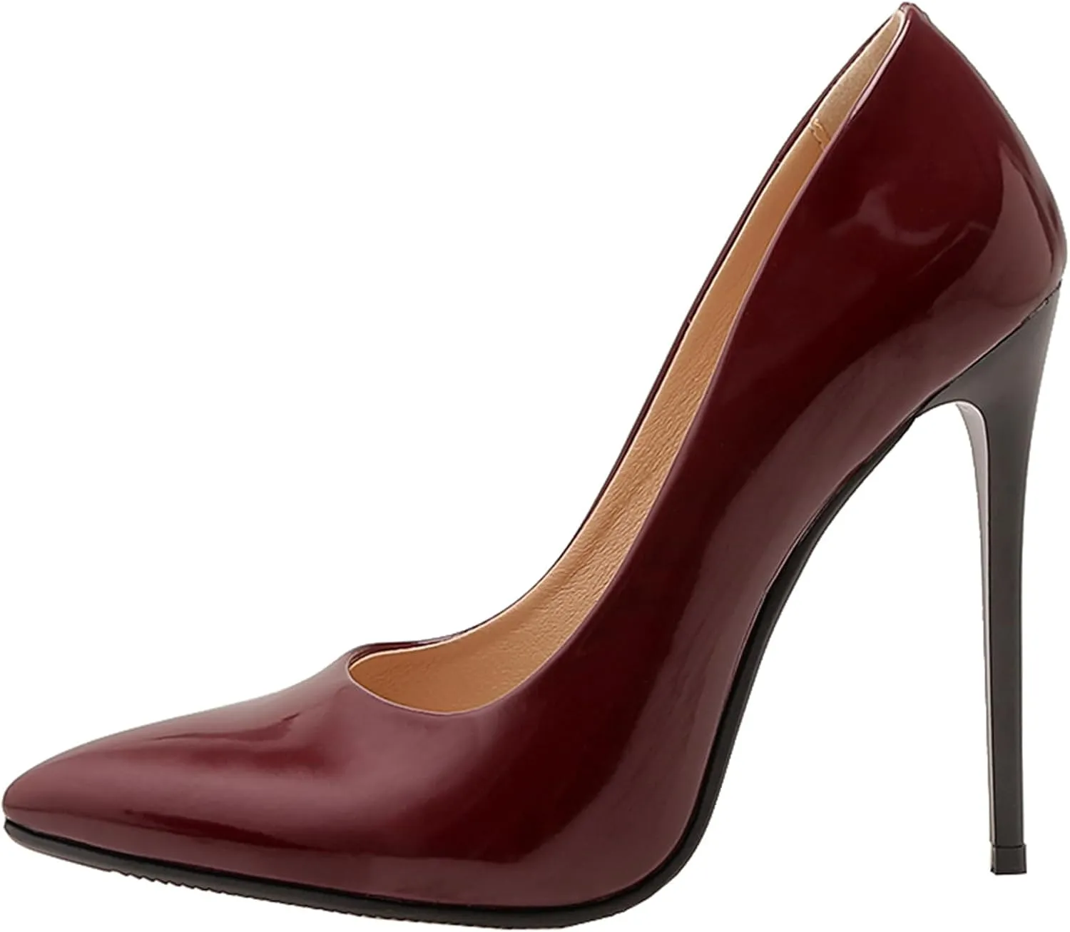 Stiletto Heels Womens Pointed Toe Patent Elegant Pumps