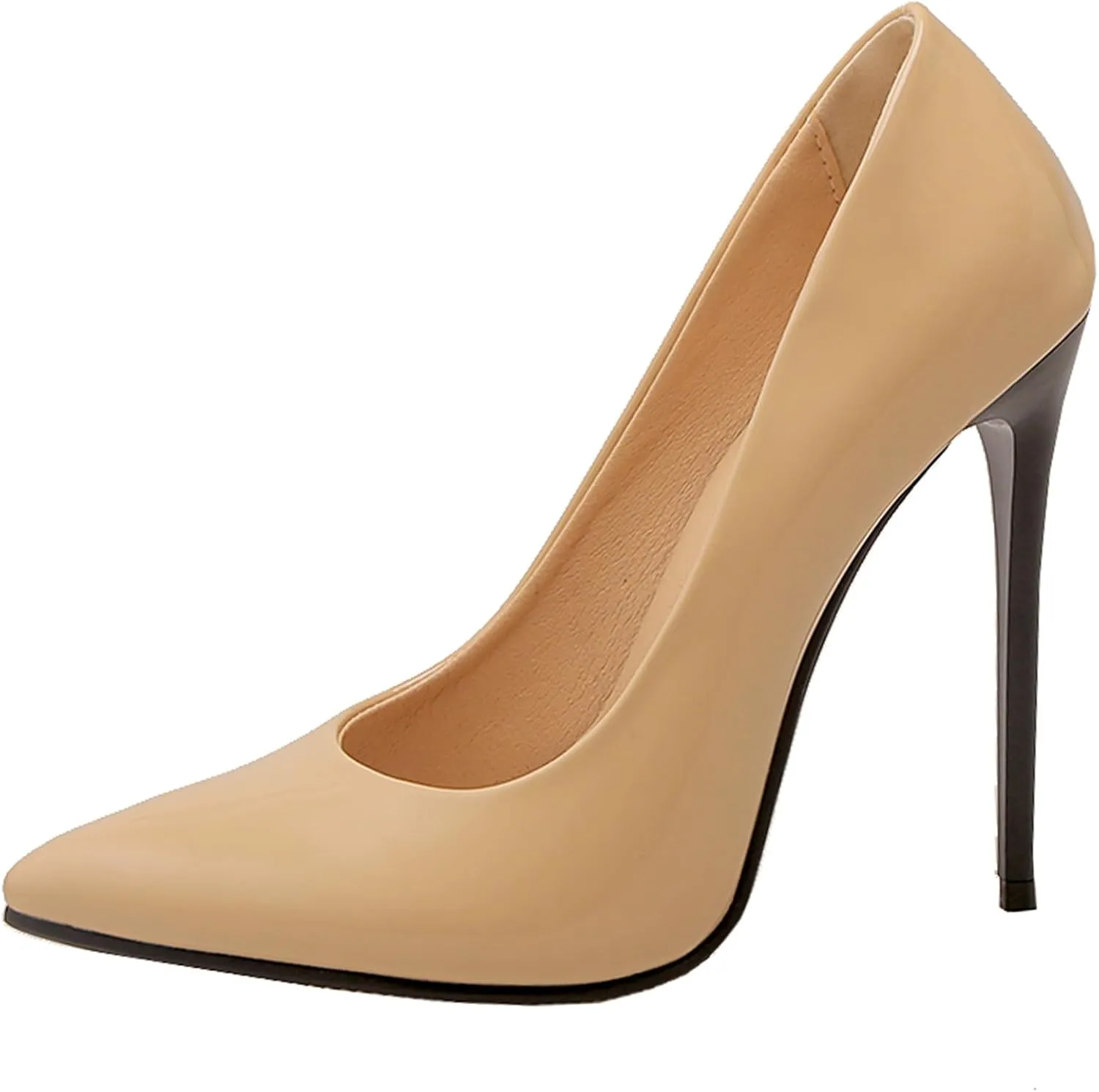 Stiletto Heels Womens Pointed Toe Patent Elegant Pumps