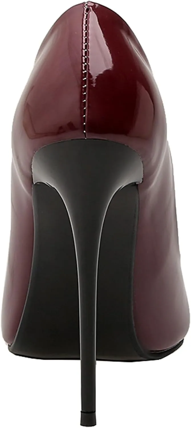 Stiletto Heels Womens Pointed Toe Patent Elegant Pumps