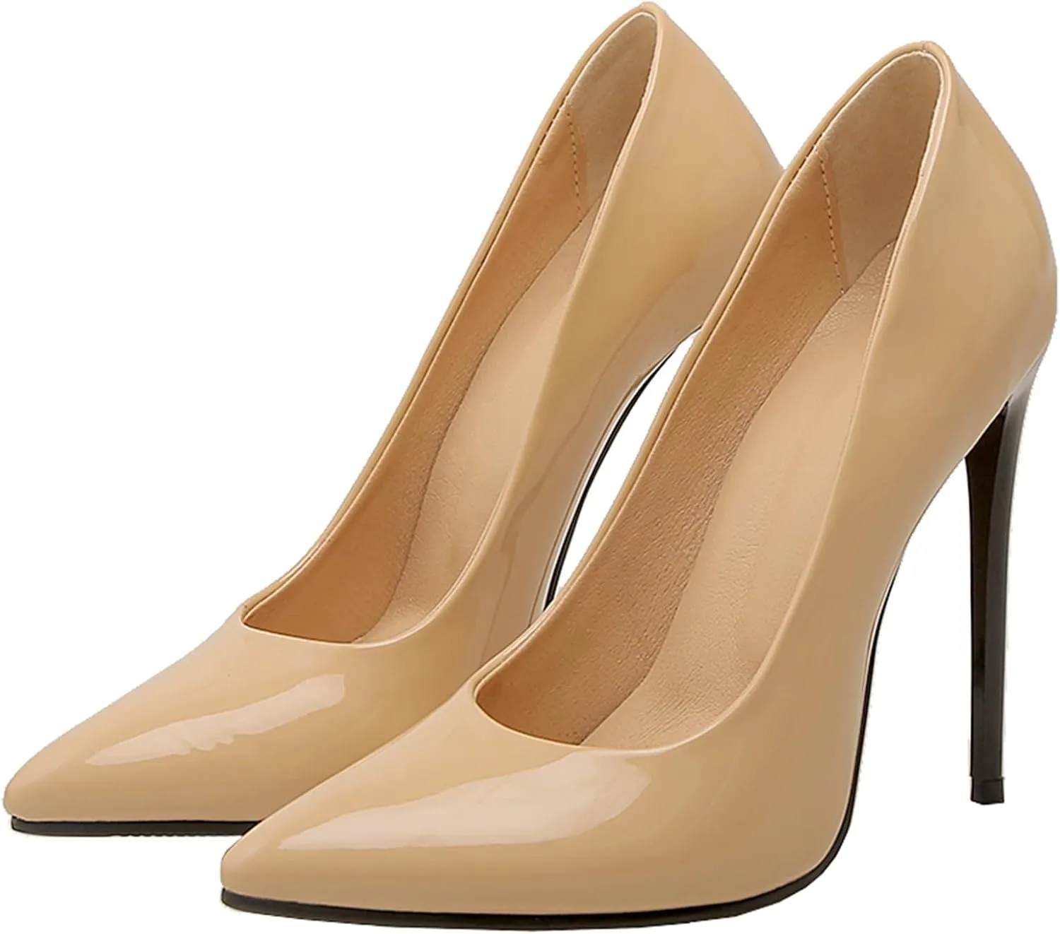 Stiletto Heels Womens Pointed Toe Patent Elegant Pumps
