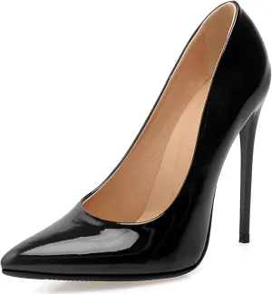 Stiletto Heels Womens Pointed Toe Patent Elegant Pumps