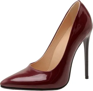 Stiletto Heels Womens Pointed Toe Patent Elegant Pumps