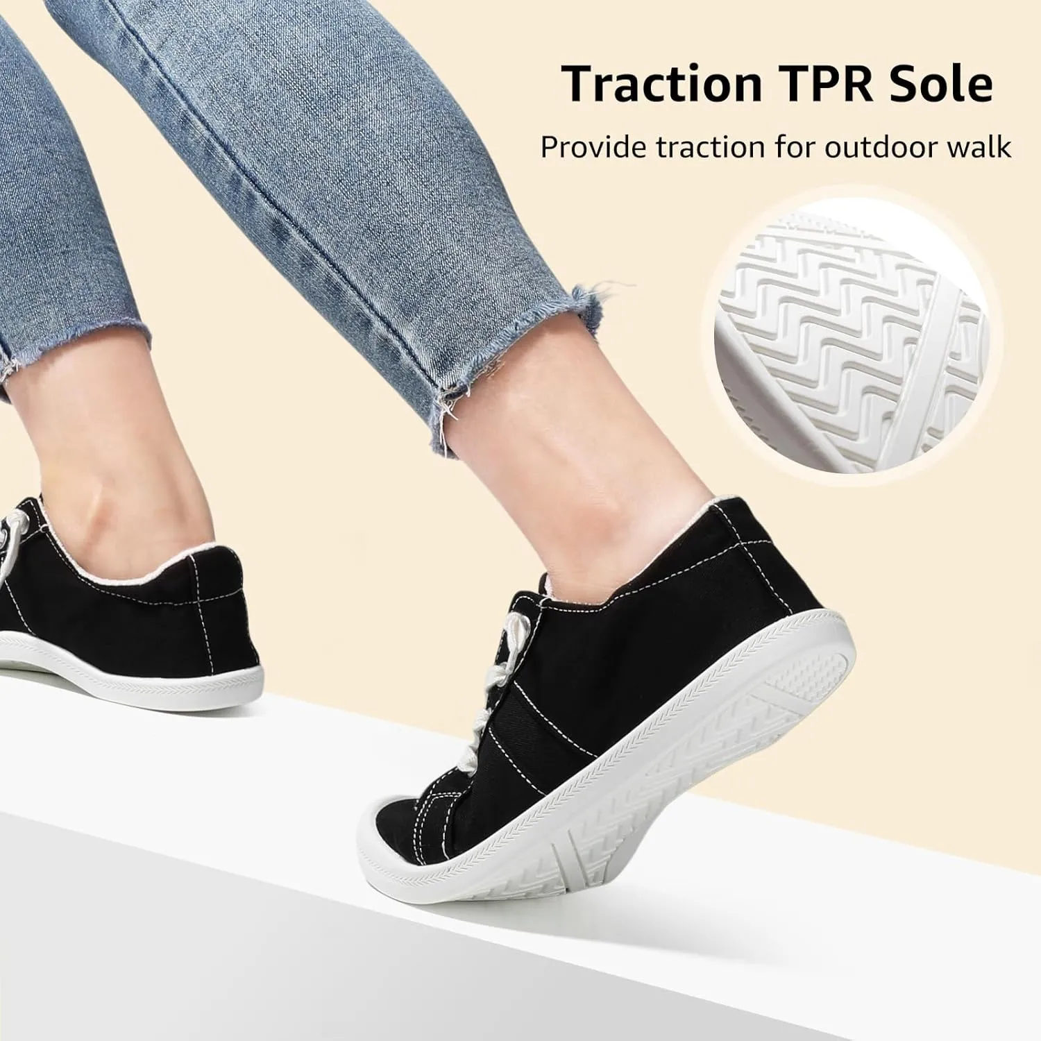 STQ Women Slip On Sneakers, Low Top Casual Canvas Shoes